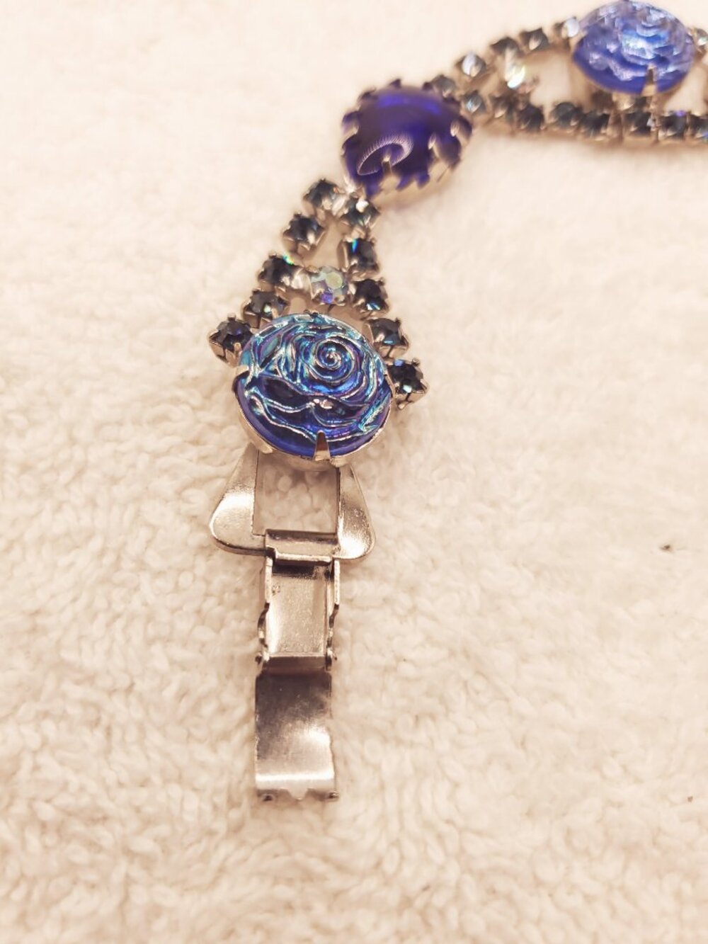 1 Blue Gem Stone Bracelet, item # B-1506 ,.  wt. 23 grams - Picture 2 of 13